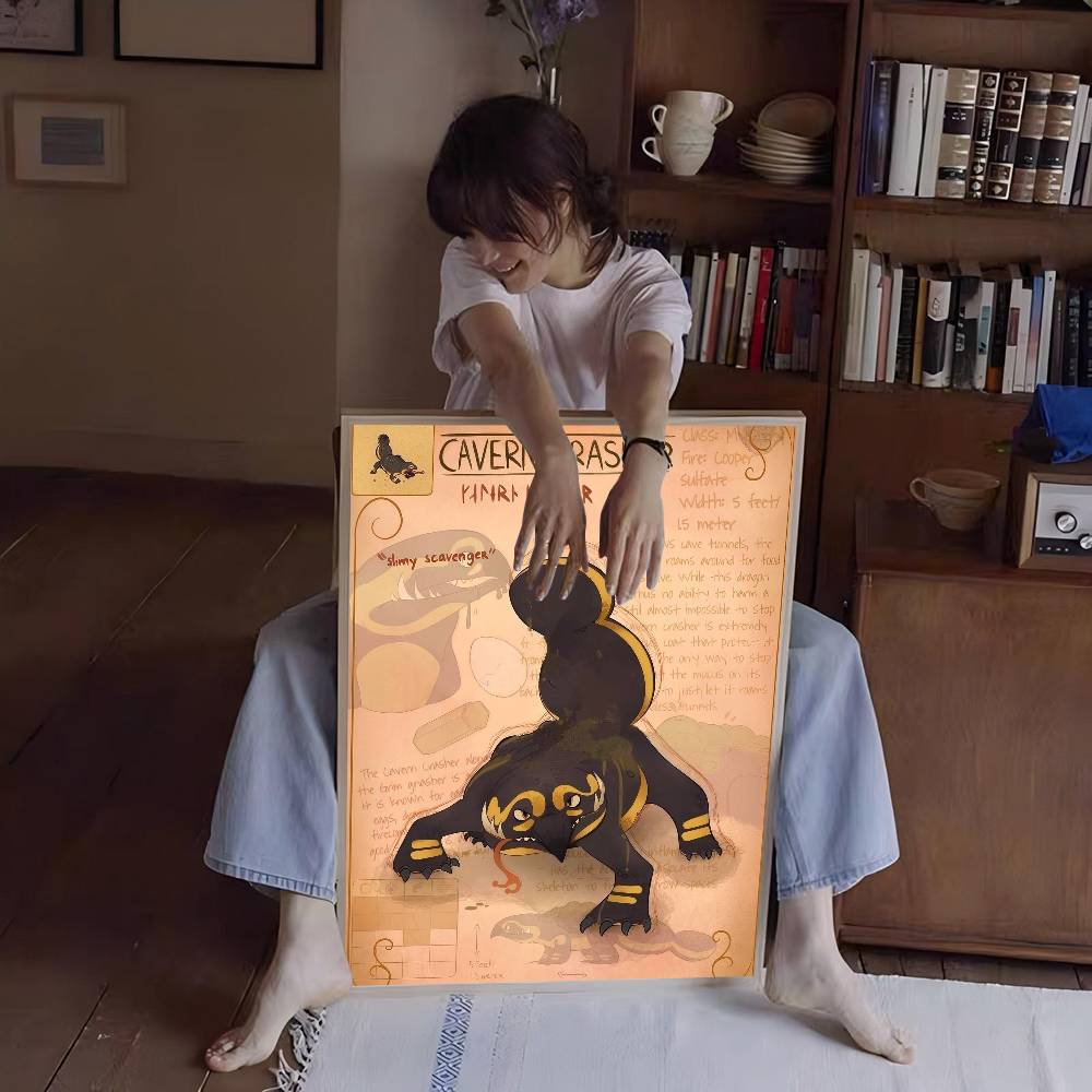 H-How To T-Train Your D-Dragon Whitepaper Poster Retro Kraft Paper Sticker DIY Room Bar Cafe Vintage Decorative Painting