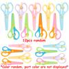 6-12pcs Color Safety Scissors Plastic Anti-Pinch Craft Scissors Office Paper Cuttings Matching Scissors Paper Cutting Tools