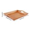 Serviertablett aus Holz, Teller für Teeservice, Obst, Süßigkeiten, Lebensmittel, Handtuch (Dunkle Farbe)