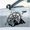 1 Τεμάχιο Αυτοκινήτου Off-Road SUV Πλαϊνό Αυτοκόλλητο Σώματος Πυξίδα Βουνό Αυτοκόλλητα για SUV Off-Road Αδιάβροχα Διακοσμητικά Αυτοκόλλητα Σώματος Αυτοκινήτου