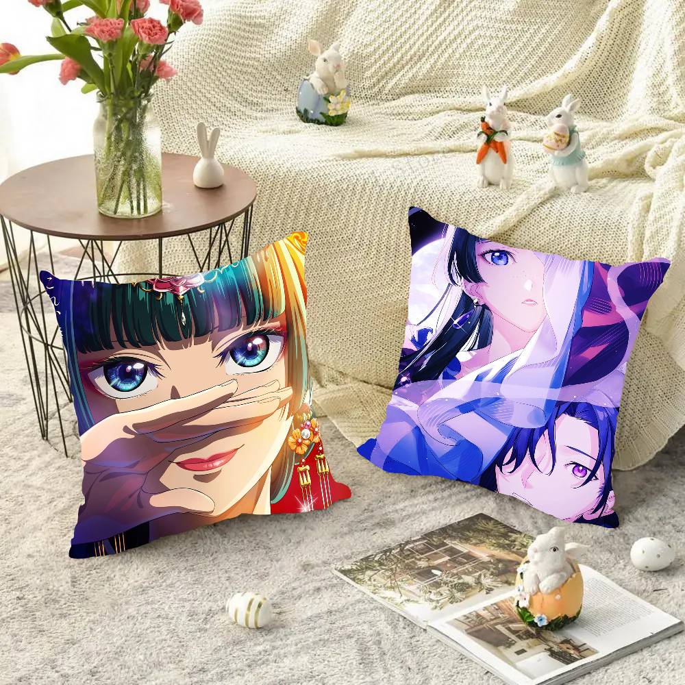 Anime Die Tagebücher der Apothekerin Kissenbezug Quadratisches Kissen Schlafzimmer Sofa Freizeit Komfortkissen Auto Wohnzimmer Heimdekoration