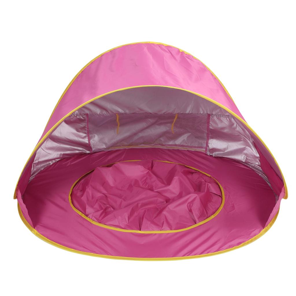 Pop Up Beach Tent Sun Proof Wind Proof Portable Baby Beach Tent with Pool Storage Bags for Outdoor Roseate