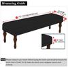 Stretch Dining Bench Cover Solid Seat Protector Rectangular For Living Room For Piano Stool