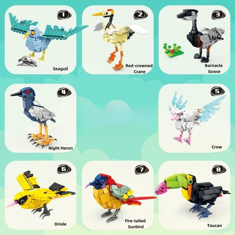 KNEW BUILT Night Heron Bird Kingdom Building Block Toys-Meet Kids' Cognitive NeedsFun PlaytimeEasy AssemblyIdeal Holiday Gift