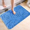 Machine Washable Coral Velvet Carpet Polyester Bathroom Rug Creative Non-Slip Mat  Bathtub