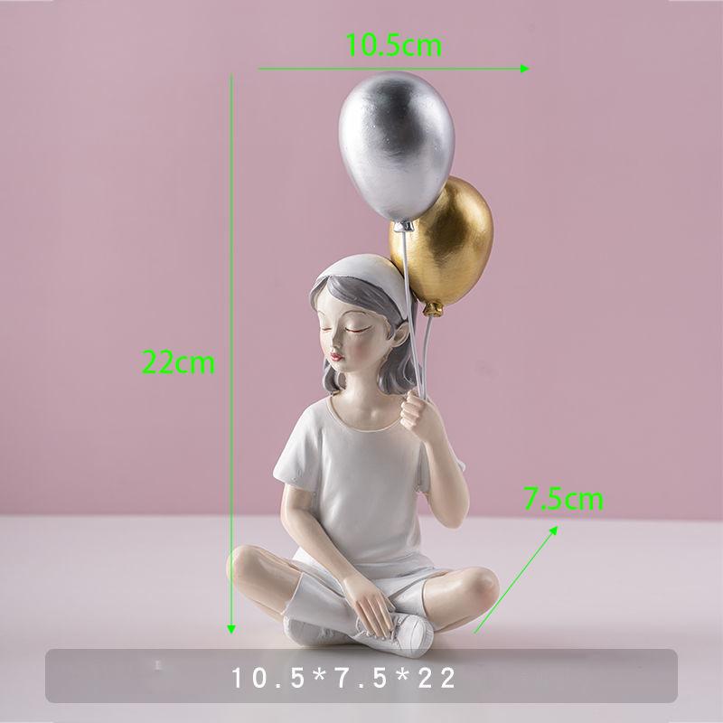 

Современная статуэтка из милой девушки из воздушного шара, аксессуары для дома, гостиной, рабочего стола, фигурки, украшения, книжный шкаф, шкаф, скульптура, ремесла