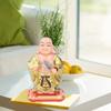 Plastik Solar Wackel-Buddha Figur Gold Auto Armaturenbrett Licht Angetriebene Dekoration Büro Schreibtisch Display