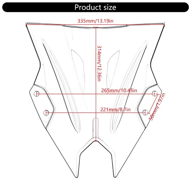 Windshield Fairing for 500 2024-2025 Motorcycle Windscreen Double Bubble Wind Deflector Motorbike Accessories