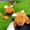 Capybara Cartoon Plush Wallet Earphone Bag Keychain Small Pendant Decorations