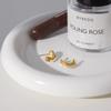 Stainless steel wavy C-ring drill stud earrings niche earrings do not fade titanium steel