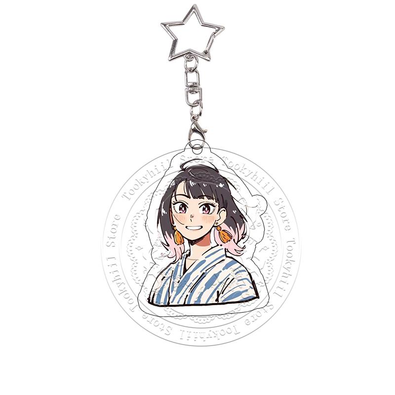 

Anime Cartoon Akane-banashi Acrylic Keychain Bag Decoration Diy Cosplay Props Art Comic Cover Keyring Pendant Birthday Gift 4-5cm