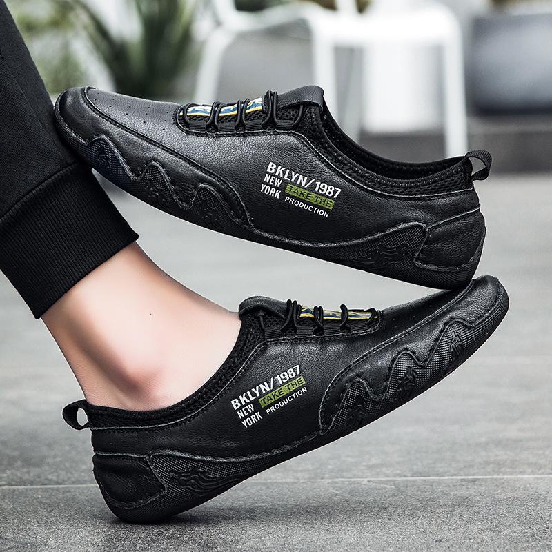 Genuine Leather First-layer Calfskin Shoes, Soft Leather White Shoes, Lightweight Casual Breathable Shoes