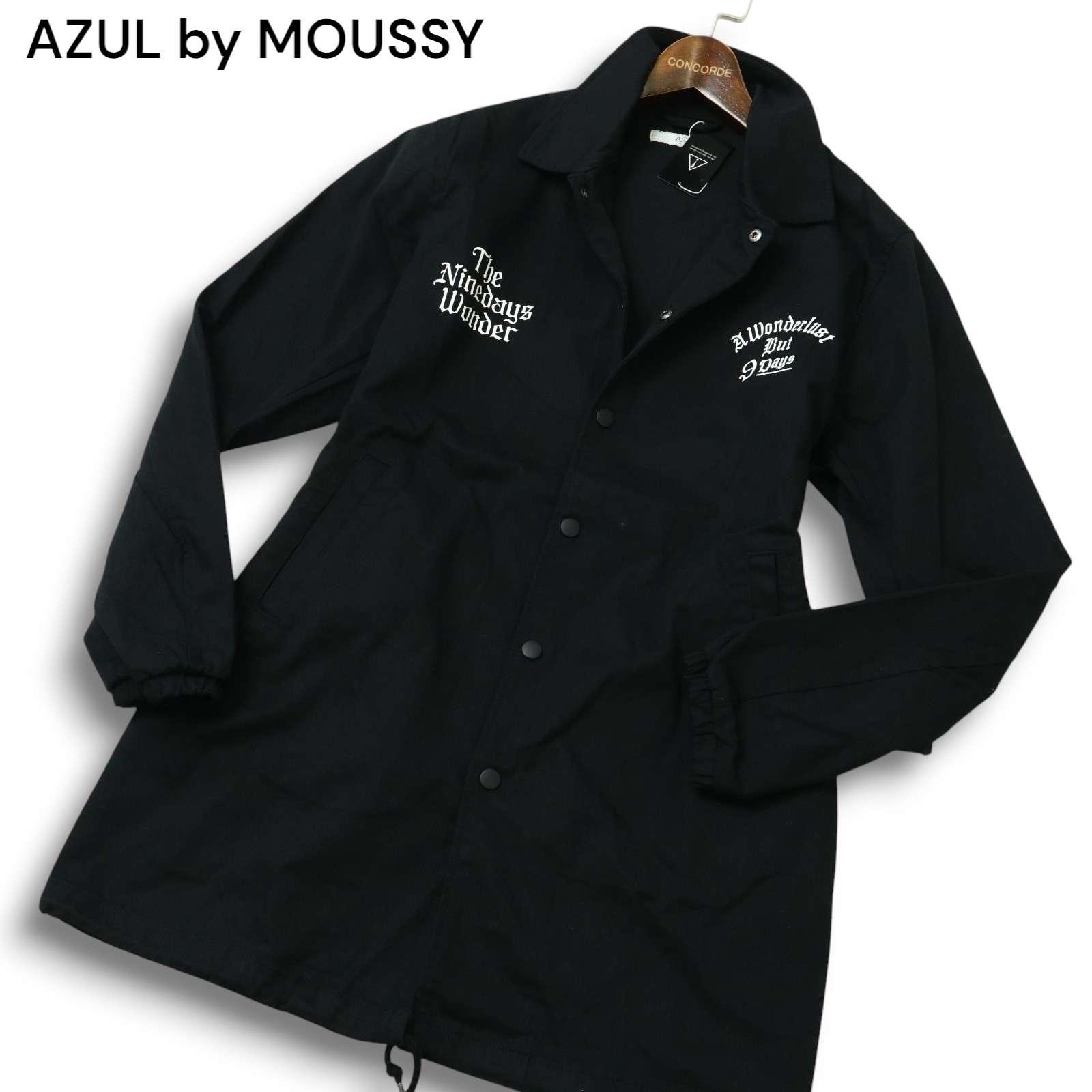 Неиспользованная AZUL by MOUSSY Эластичная Длинная Куртка-Парка с Принтом Магазинная Куртка Размер S Мужская Черная