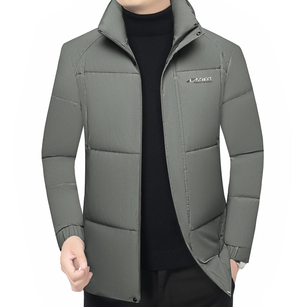 2025 Stylish Cotton Stand Collar Jacket: Winter Business Casual Outerwear for Men