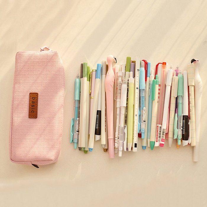 Etui a stylo Isuperb - EU-6X2374-M - Trousses Scolaire Petite Poche Crayon Case Couleur Unie Filles Garcon Pencil Holder