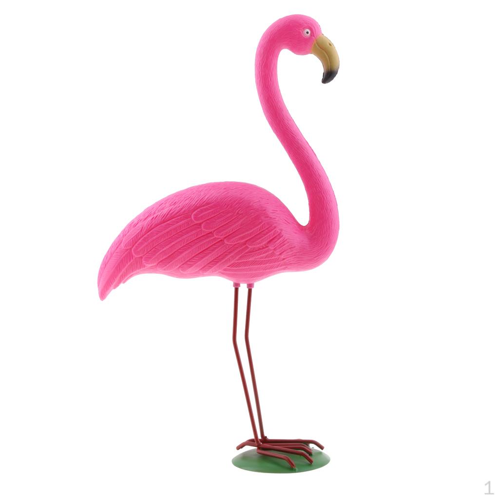 

1X Pink Lawn Figurine Flamingo Garden Grassland Ornament Decor 30x 10x 40cm
