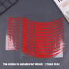 12pcs Car 18-21in Rim Protective Decal Tape Wheel Reflective Warning Strip Tire Sports Styling Decoration Sticker Accessories
