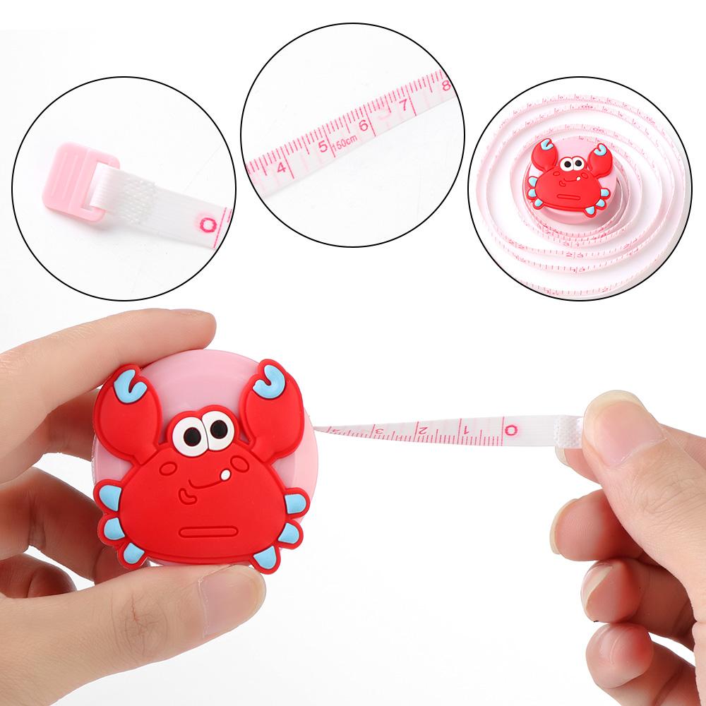 1.5m Portable Retractable Ruler Mini Tape Measure Sewing Leather Ruler Children Height Ruler Centimeter Inch Roll Tape