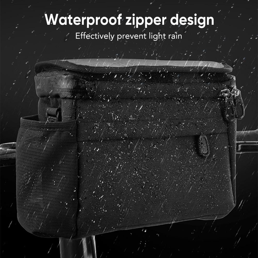 Sykkelstyrveske Vanntett terrengsykkelveske med berøringsskjerm sammenleggbar telefonholder