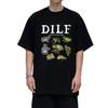 Summer Funny Dilf Damn I Love Frogs Print T Shirt Unisex Harajuku Fashion Y2k Short Sleeve T-shirts Men Women 100% Cotton Tops