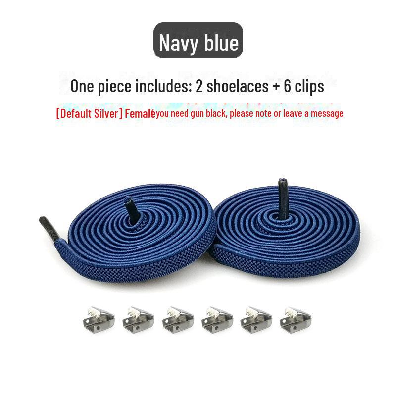 Snap Button Lazy Clip Shoelaces - Versatile for Kids, Adults, Men, Women - Black & White - Free Tie - Free Elastic