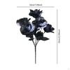 Artificial Black Roses, Centerpieces for Halloween Decoration, Lightweight, Ideal DIY Projects,