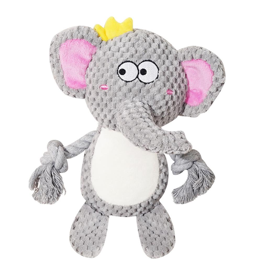 Pet Plush Squeaky Toy With Cotton Rope For Teeth Grinding, Dog Toy, Pet Supplies.