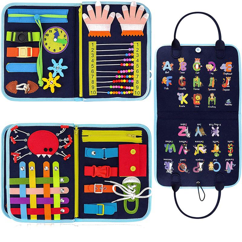 

Детская портативная бизиборд Монтессори, обучение базовым навыкам ухода за собой, обучающие игрушки, привычки, развитие знаний