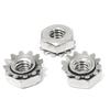 American Standard 304 Stainless Steel Serrated K-Type Nut, Multi-Tooth Screw Cap #M3-M8
