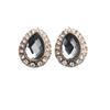 Baroque Water Drop Rhinestone Earrings: Retro French & Hong Kong Style