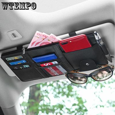 Araba Güneşlik Fatura Kalem Kartvizit Tutucu CD DVD Organizatör saklama kutusu Güneş Gözlüğü Klip İstifleme Toplama Araba Aksesuarları