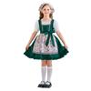 Kids Halloween Costume Dirndl Dress With Apron Headscarf - Lolita Farmhouse Style Girls Short Sleeve Sweet Vintage Outfit