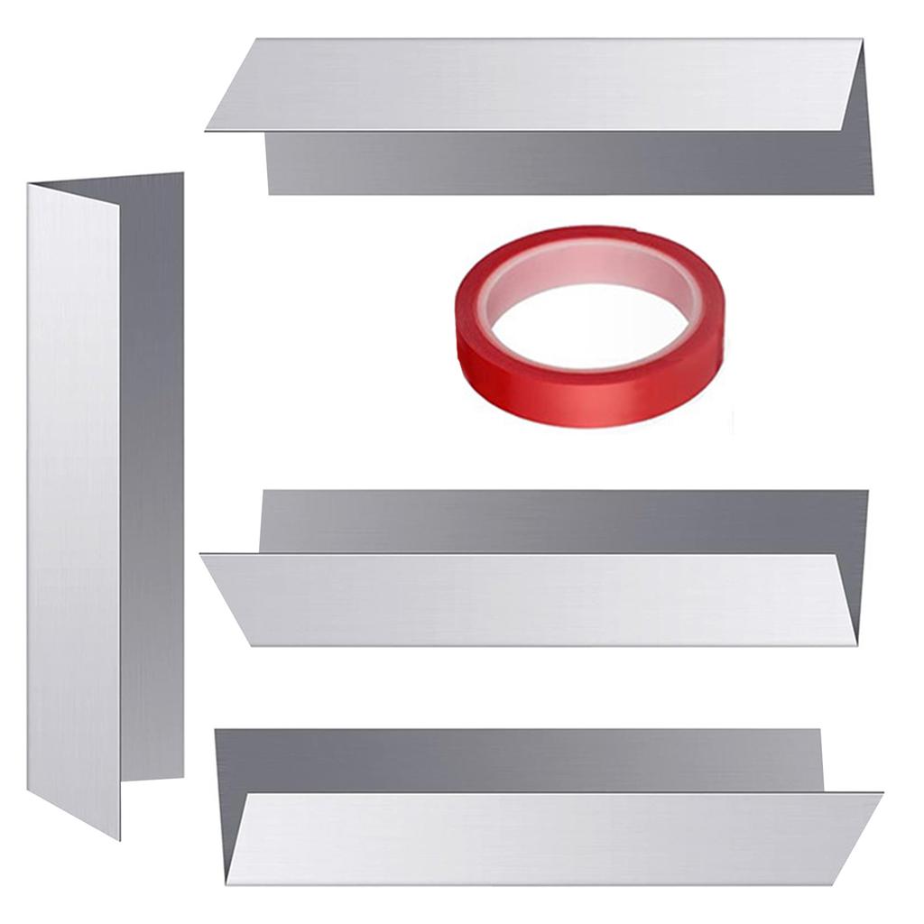 4Pieces Weatherproof Garage Door Seal Strips with Adhesive Tape Portable Accessory for Dust and Insect Preventions