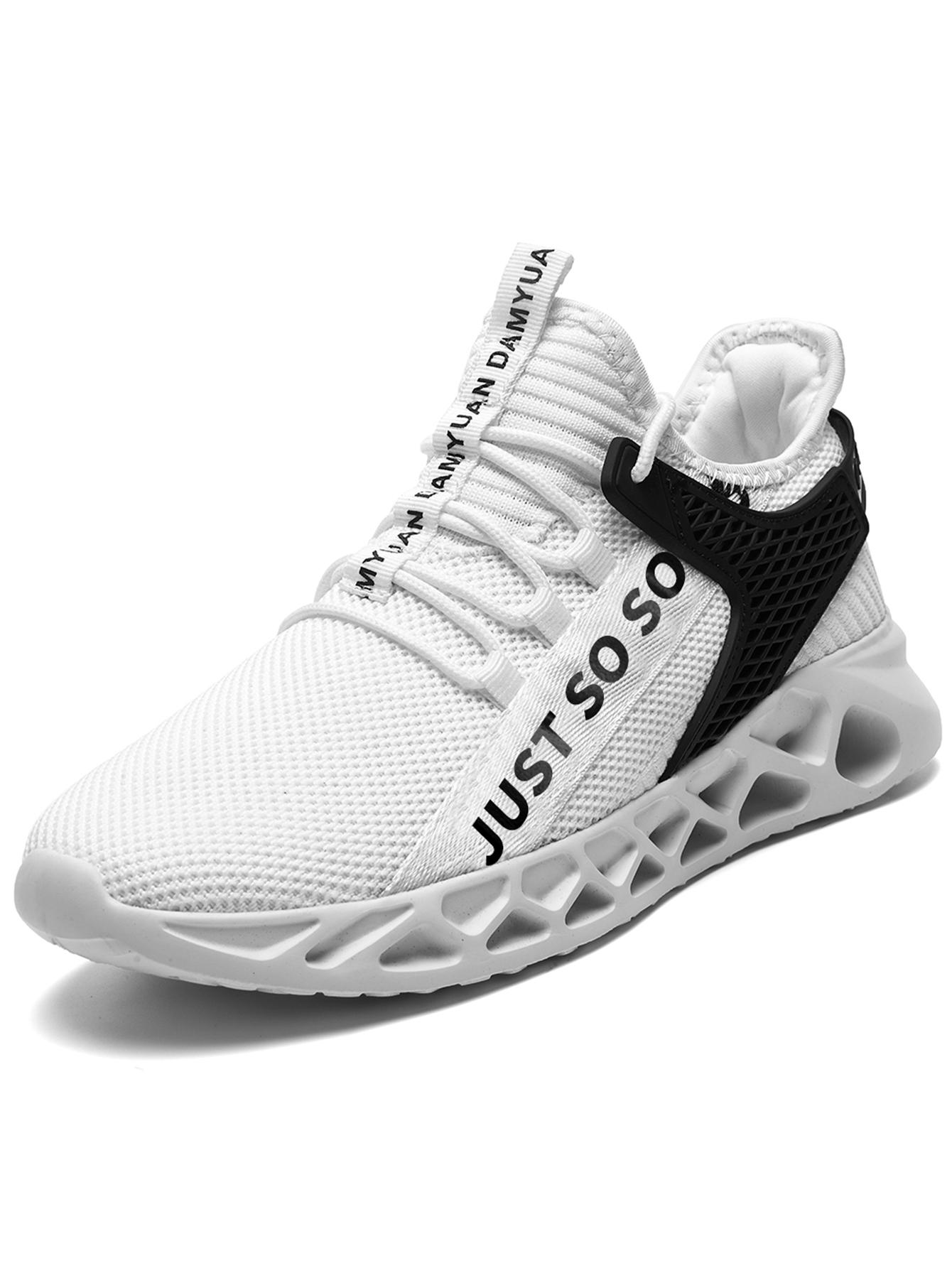 

Беговые кроссовки для джоггинга Удобные повседневные кроссовки Белые Уличные Дышащая сетка Женские Легкие Амортизирующие Спортивные кроссовки 42 белый