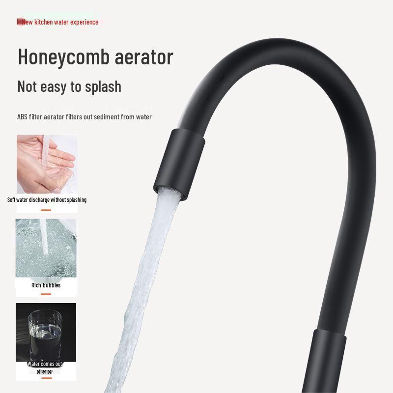 Stainless Steel Rotatable Kitchen Faucet for Sink with Hot & Cold Water