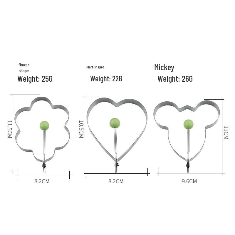 Diaruien Stainless Steel Egg Frying Molds