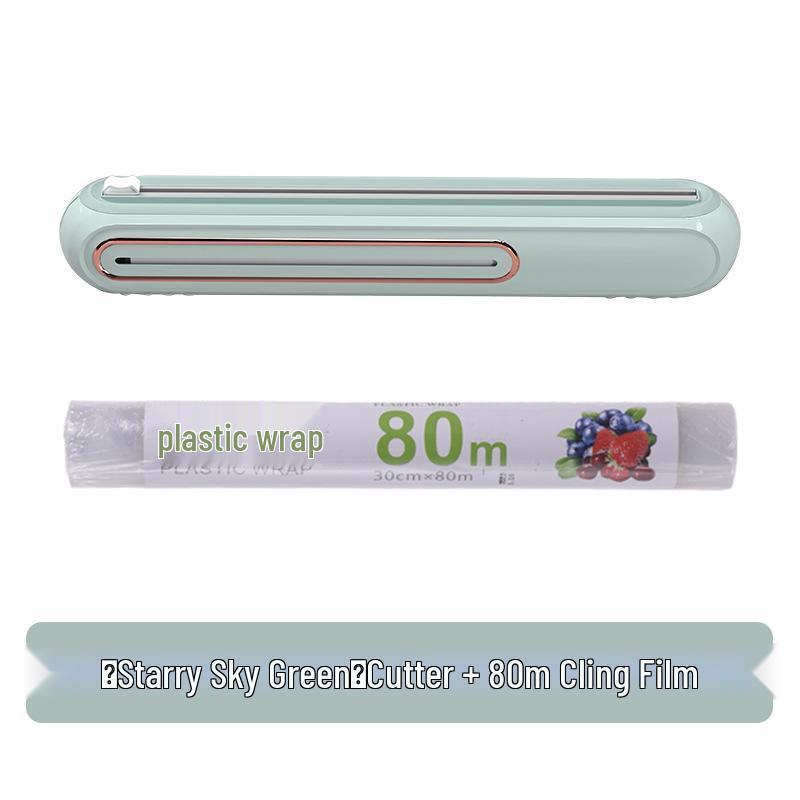 Light Luxury Magnetic Cling Film and Tin Foil Two-Way Cutter: Wall-Mountable Sliding Box