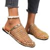 Hollow Mesh Bag Head Flat Bottom Slippers Women Wear Large Size Round Head Beach Cool Slippers Wish