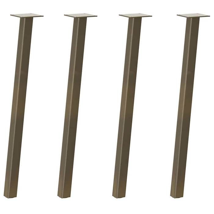 VidaXL Pieds de table console 4 pièces Acier naturel 72 cm Acier 4012495