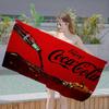 C-Coca-Cola Logo Mikrofaser Bedrucktes Strandtuch Bergsteigen Yoga Strand Schwimmen Laufen Saugfähiges Weiches Handtuch