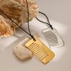 Jiading European and American stainless steel comb pendant necklace sweater chain titanium steel neck chain jewelry