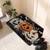 1pc 1pcs Non-Slip Soft Flannel Pumpkin Doormat Suitable for Indoor Entryway - Thick Cushioned PVC Backing, Spooky Jack-O-Lantern & Spider Web Farmhous