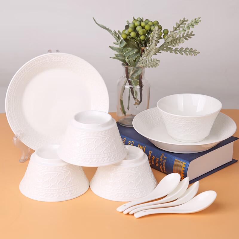 Набор столовой посуды из костяного фарфора в стиле династии Тан