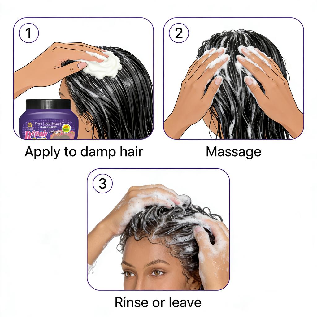 King Love Beauty Hair Mask Deep Moisturizing Nourishing Strengthening Repair Dry Frizzy Hair