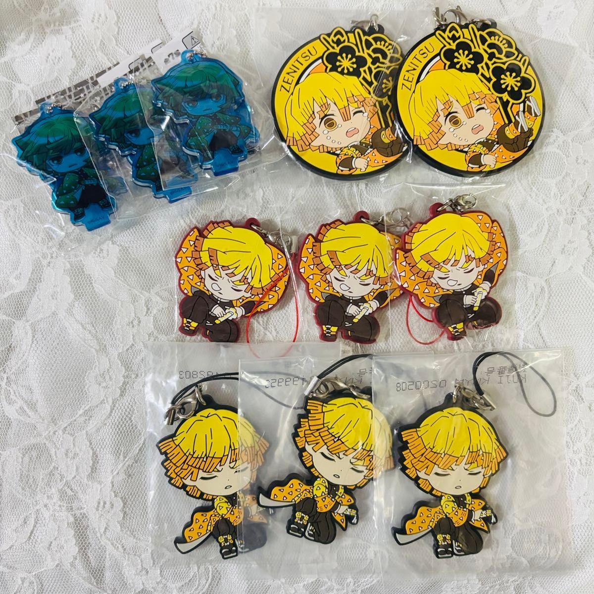 Used Demon Slayer: Kimetsu no Yaiba Zenitsu Agatsuma Rubber Strap Acrylic Stand