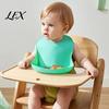 BPA Free Silicone Bibs Baby Bib, Waterproof Soft Adjustable Feeding Durable Skin Friendly Supplies Large Pocket Food Catch Bib for Babies And Toddlers