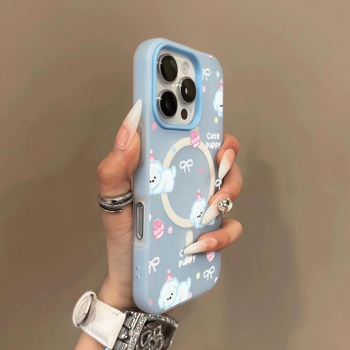 

Cartoon Magnetic Jelly Two-in-one Mobile Phone Case All-inclusive Mobile Phone Case Transparent Summer 14pm Fashionable Magnetic Mobile Phone Case For iPhone 17PROMAX