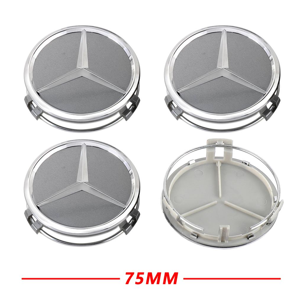 4PCS 75MM 3D Styling Car Wheel Center Covers Hub Caps for Mercedes-Benz Maybach E-Class C-Class S-Class S450 S560 S600 S680 GLS VC1