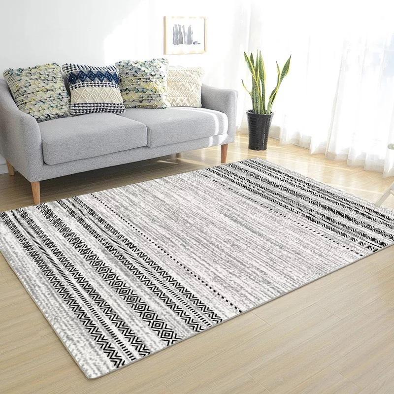 Geometric Abstraction Pattern Carpet Living Room Decoration Hallway Large Size Decor Rugs Bedroom Home Hotel Floor Mat Washable