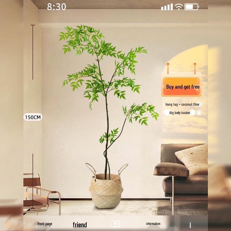 Nandina Luxury Artificial Tree - Indoor Floor Decoration & Bionic Green Plant Potted Ornament